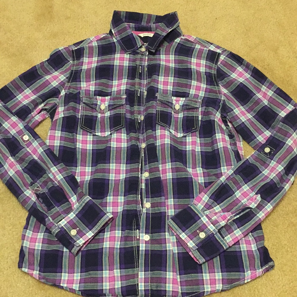 Aeropostale purple flannel $5